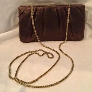 NWOT Small Nina Larry Clutch Purse/Bronze